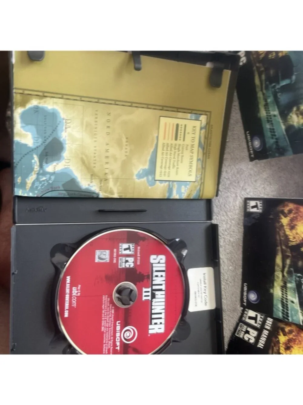 Silent Hunter III (PC, 2005)  Video Game Submarine W/ Rare Map